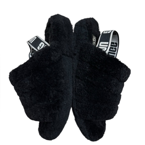 UGG Fluff Yeah Black Slipper Slide Sz 8 - Picture 5 of 8